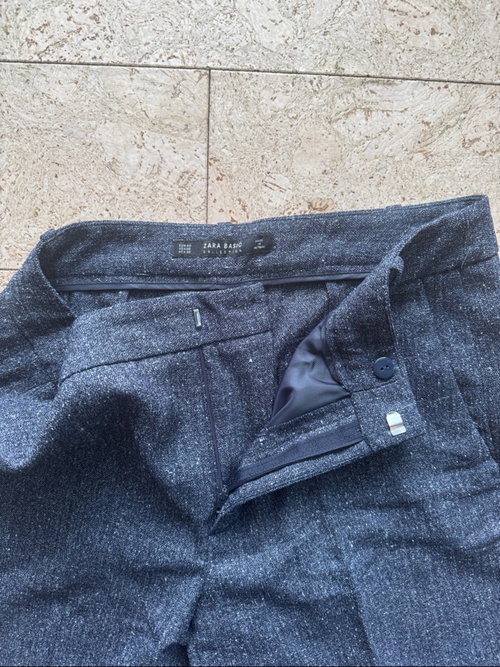 Woman’s Navy Blue Dress Pants - Classic Tailored Fit - Picture 3 of 6